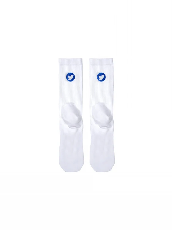 Men's Thin Socks with Blue Bird Print - Image 6