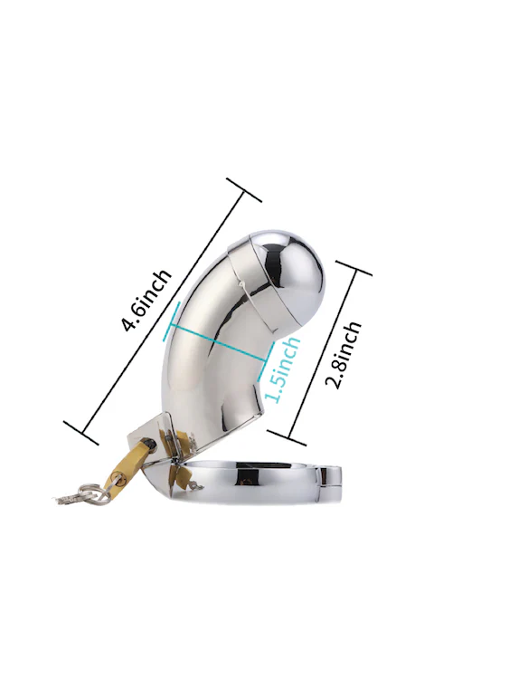 Metal Chastity Cage With Cover For Big Dick - Image 4