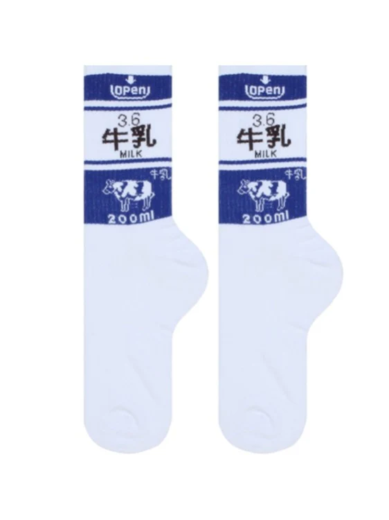 Milk Boy Chinese Characters Crew Socks - Image 5