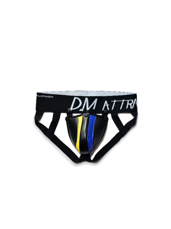 New Unique Design Men's Thong with Removable Faux Leather Big Pouch - Image 12
