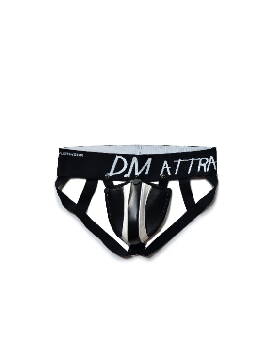 New Unique Design Men's Thong with Removable Faux Leather Big Pouch - Image 15
