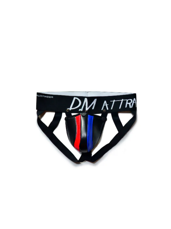 New Unique Design Men's Thong with Removable Faux Leather Big Pouch - Image 6