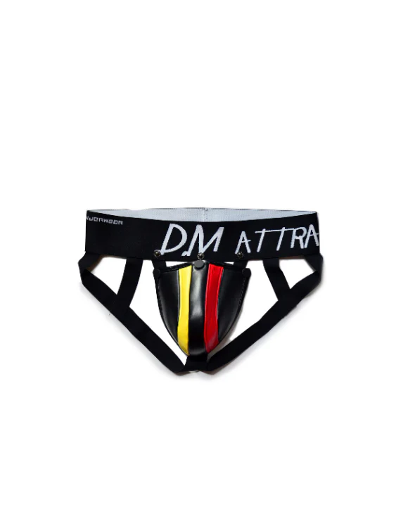 New Unique Design Men's Thong with Removable Faux Leather Big Pouch - Image 9