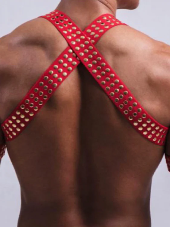 Punk Metal Stretch Chest Strap - Image 5