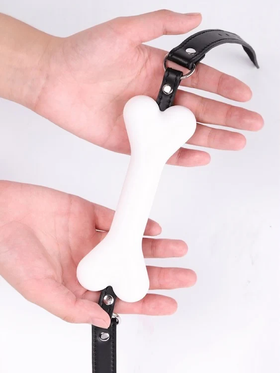 Puppy Play Silicone Dog Bone Gag - Image 9