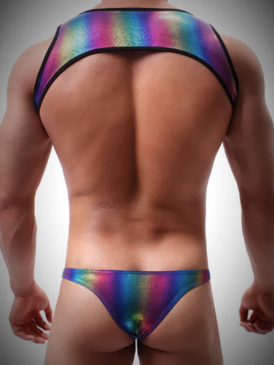 Rainbow Laser Sexy Harness Underwear - Image 3