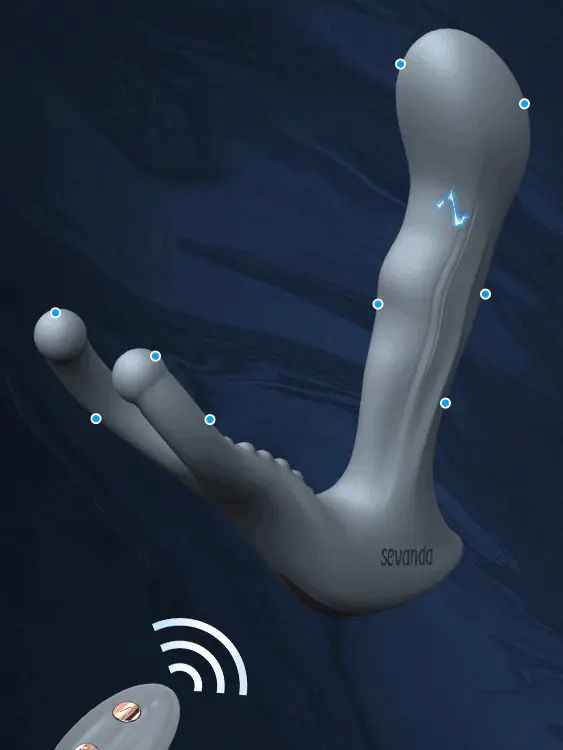Remote Control Vibrating Anal Plug And Ball Stretcher With Electric Shock - Image 5