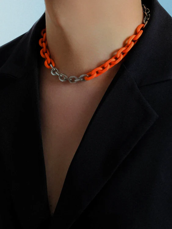 Resin and Titanium Steel Necklace