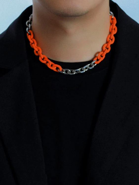 Resin and Titanium Steel Necklace - Image 3