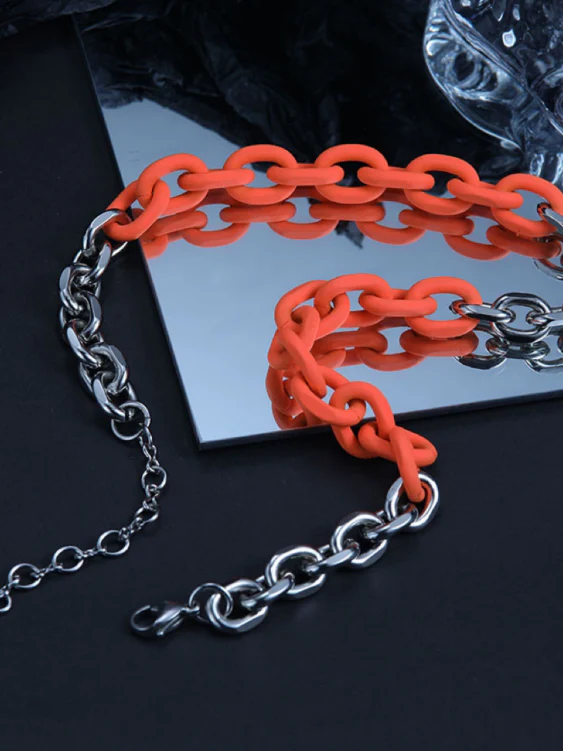 Resin and Titanium Steel Necklace - Image 4