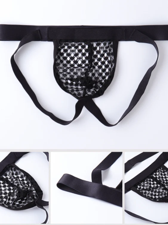 Sexy Mesh Breathable Double Pouch Thong - Image 10