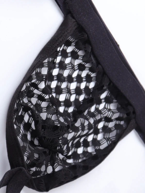 Sexy Mesh Breathable Double Pouch Thong - Image 13