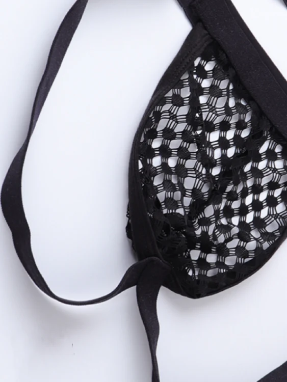 Sexy Mesh Breathable Double Pouch Thong - Image 5