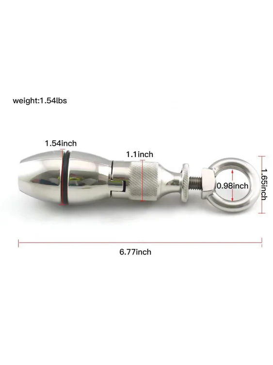 Stainless Steel Anal Lock Expanding & Locking Chastity Bum - Image 2