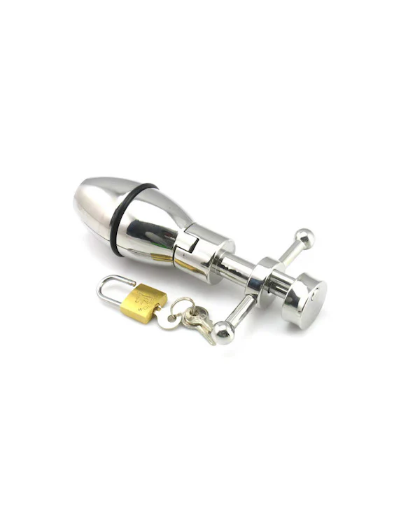 Stainless Steel Anal Lock Expanding & Locking Chastity Bum - Image 7