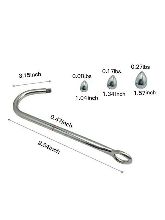 Stainless Steel Ball Anal Hook Set - Image 6