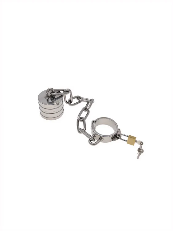 Stainless Steel Cock And Balls Weight With Chain - Image 3