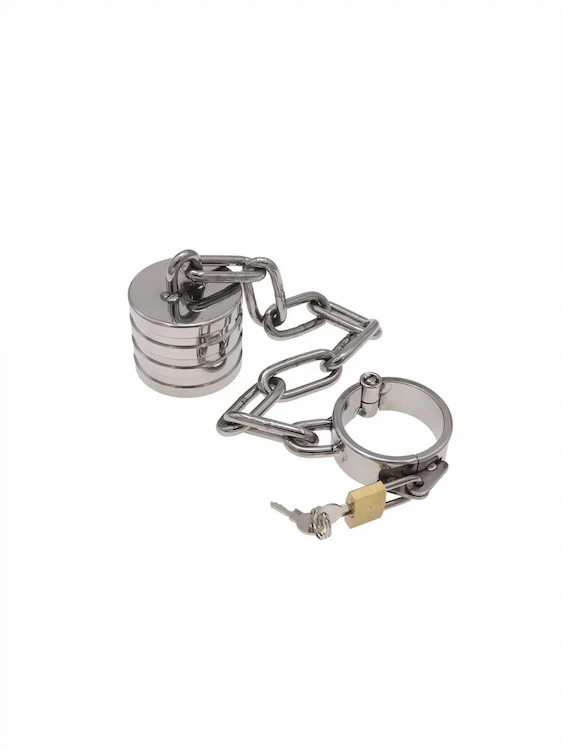 Stainless Steel Cock And Balls Weight With Chain - Image 7