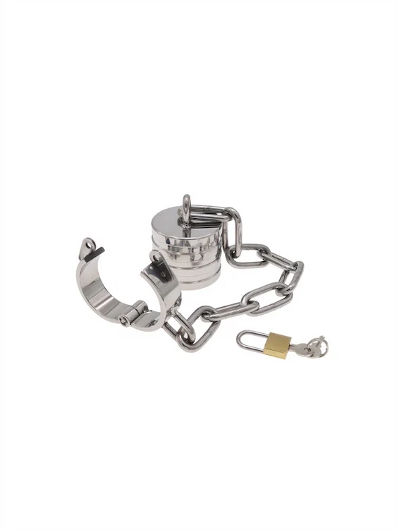 Stainless Steel Cock And Balls Weight With Chain - Image 8