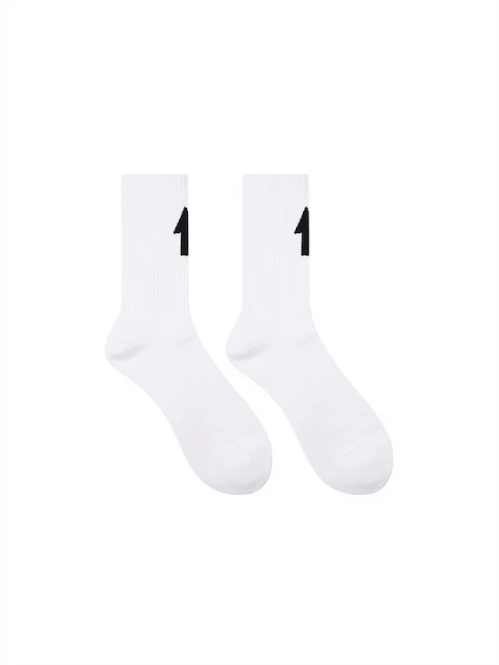 TOP Arrow Thick White Crew Socks - Image 3
