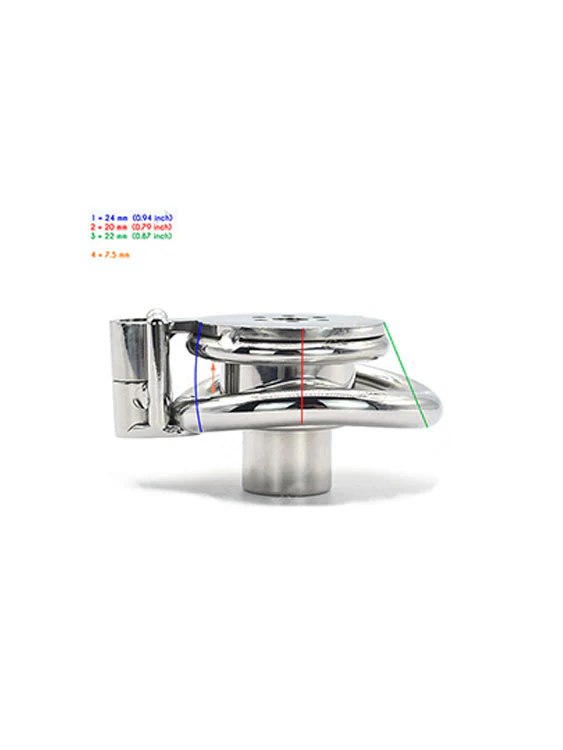 Ultra Small Stainless Steel Male Chastity Cage with Metal Penis Plug Tube - Image 6