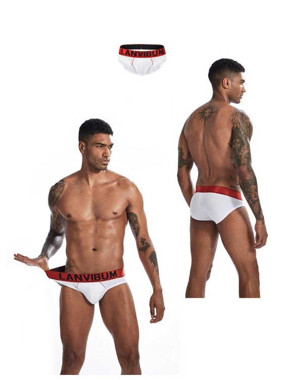 Underwear with Big Pouch and Letter Prints - Image 2