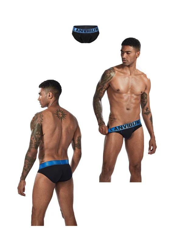 Underwear with Big Pouch and Letter Prints - Image 3