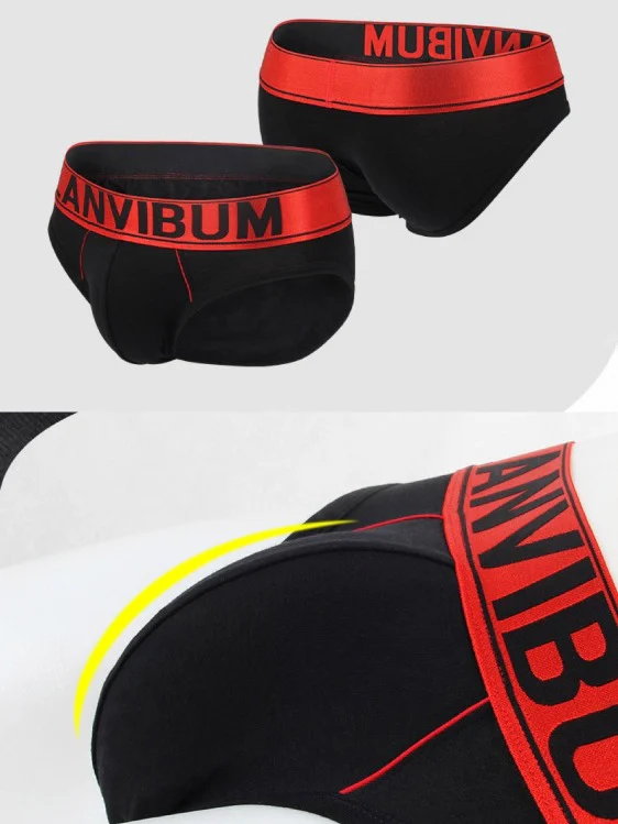 Underwear with Big Pouch and Letter Prints - Image 7