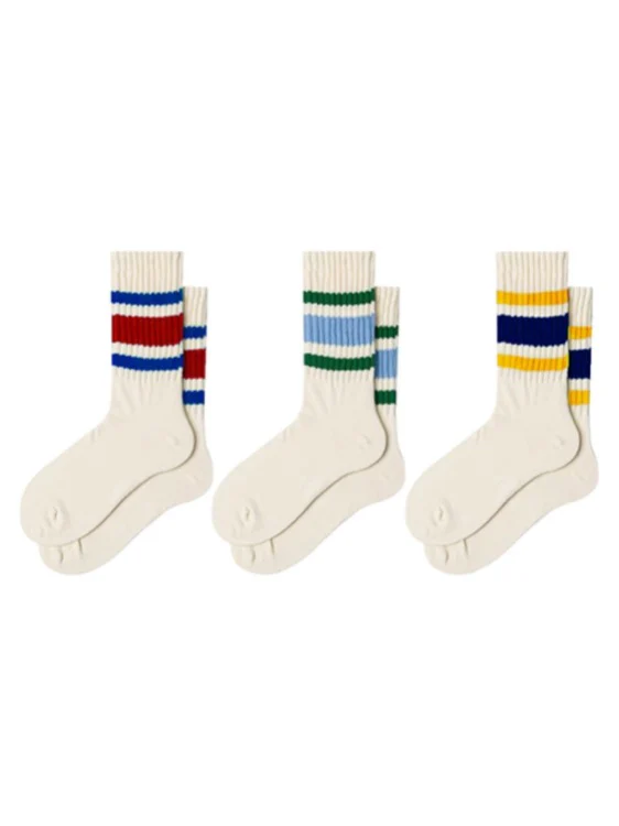 Vintage Striped White Socks - Image 8