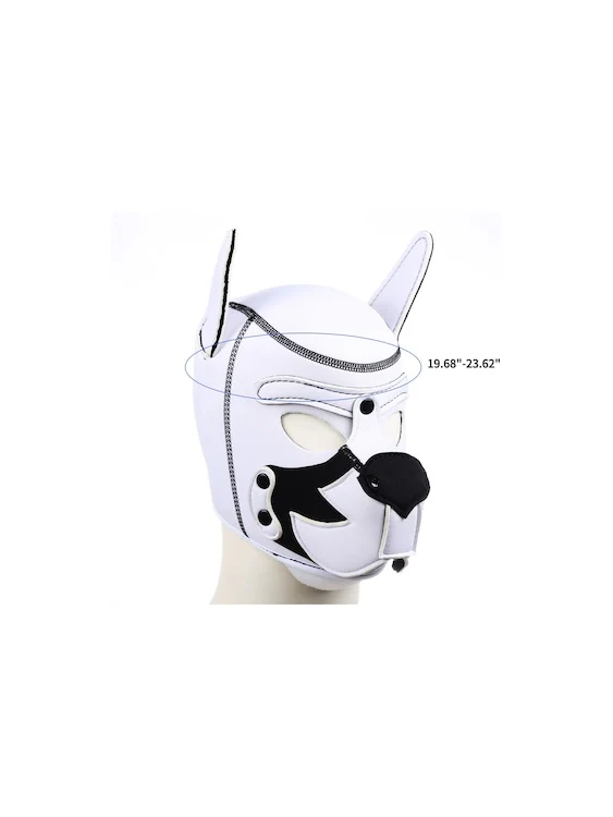 White Neoprene Pup Hood - Image 6
