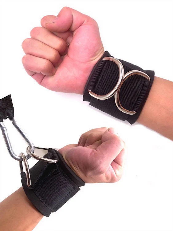 Wrist Restraints With Metal Hooks For Bondage - Image 3